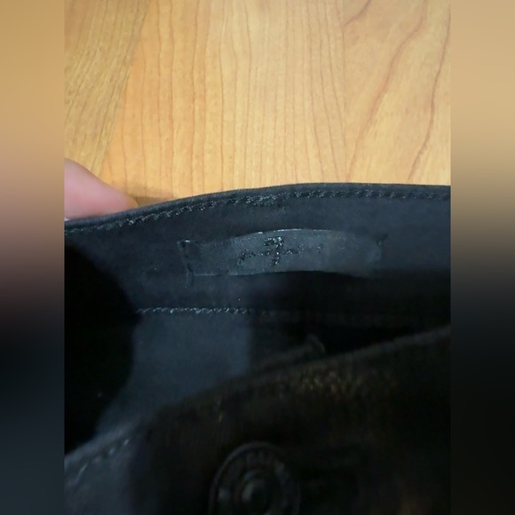 7 For All Mankind Snake Gold Design Black Ankle Pants Size 31 - Picture 4 of 10